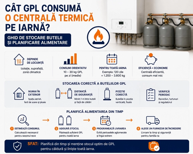 Cum calculezi consumul de GPL pentru incalzirea casei pe timpul iernii