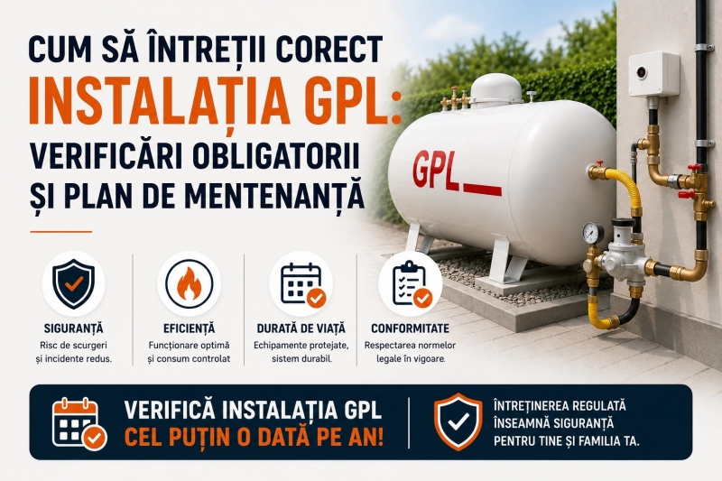 Cum să întreții corect instalația GPL: verificări obligatorii și plan de mentenanță