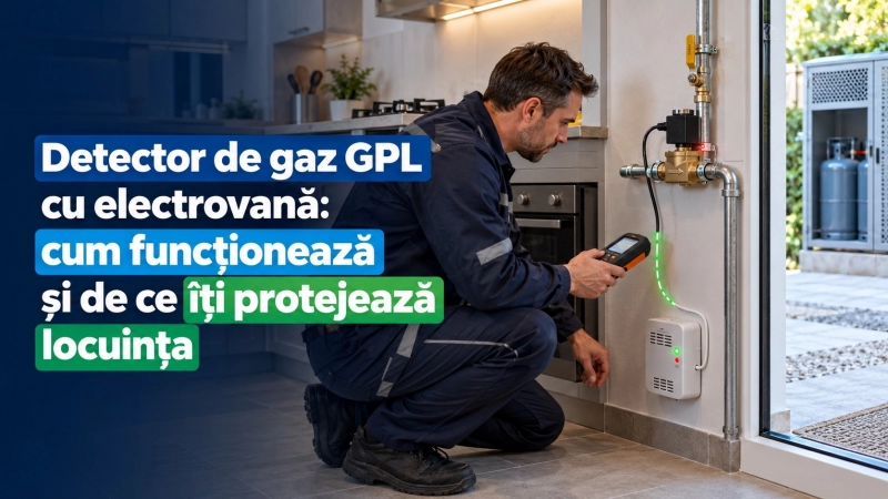 Detector de gaz GPL cu electrovalva: functionare, siguranta si alegere corecta