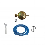 Set racordare Tecnogas pentru butelie GPL cu regulator, furtun 1.5 m, cheie si coliere