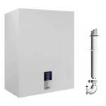 Centrala termica pe gaz in condensare 34 kW, Ferroli Bluehelix Hitech RRT 34 K50 M cu boiler incorporat 50l